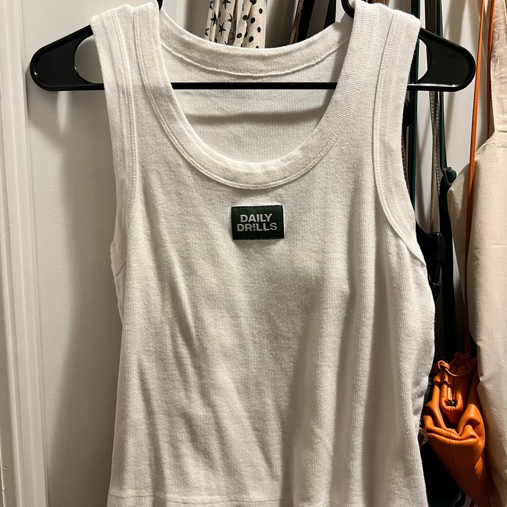 Daily Drills White Tank Top